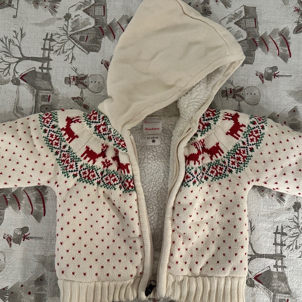 Hanna andersson Dear Deer Reindeer Holiday Sweater